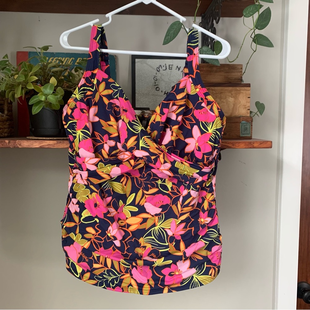 Land’s End V-neck Wrap Tankini